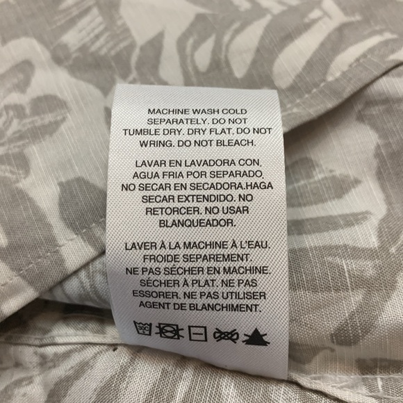 NWOT CREATE UNISON CAMP SHIRT IN GREY FLORAL PRINT Size Small - Picture 9 of 9